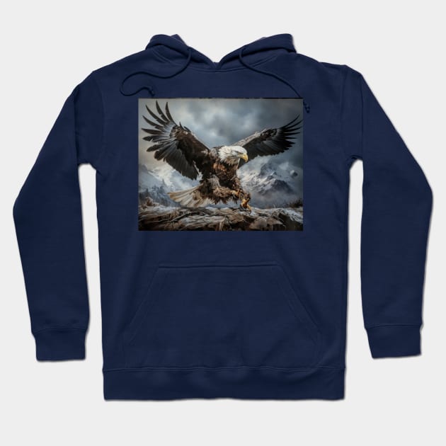 bald Eagle incoming. Hoodie by Tarrby